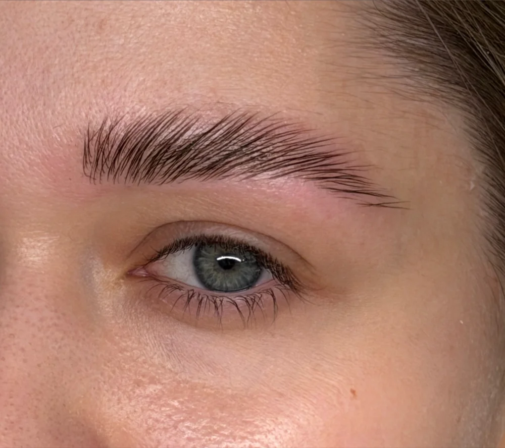 The same brow after lamination and shaping