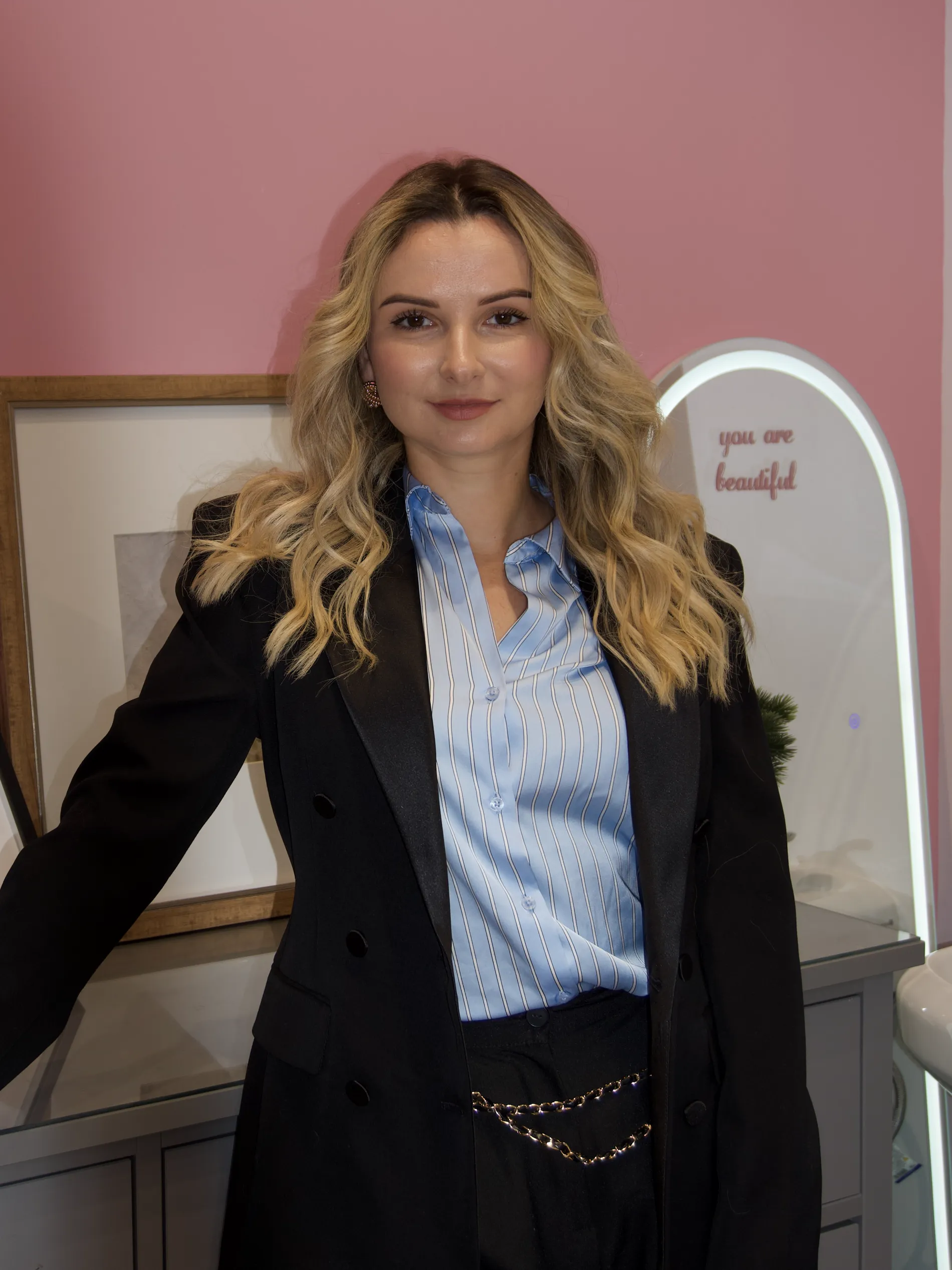 Halyna Sodolynska in her Hollywood studio