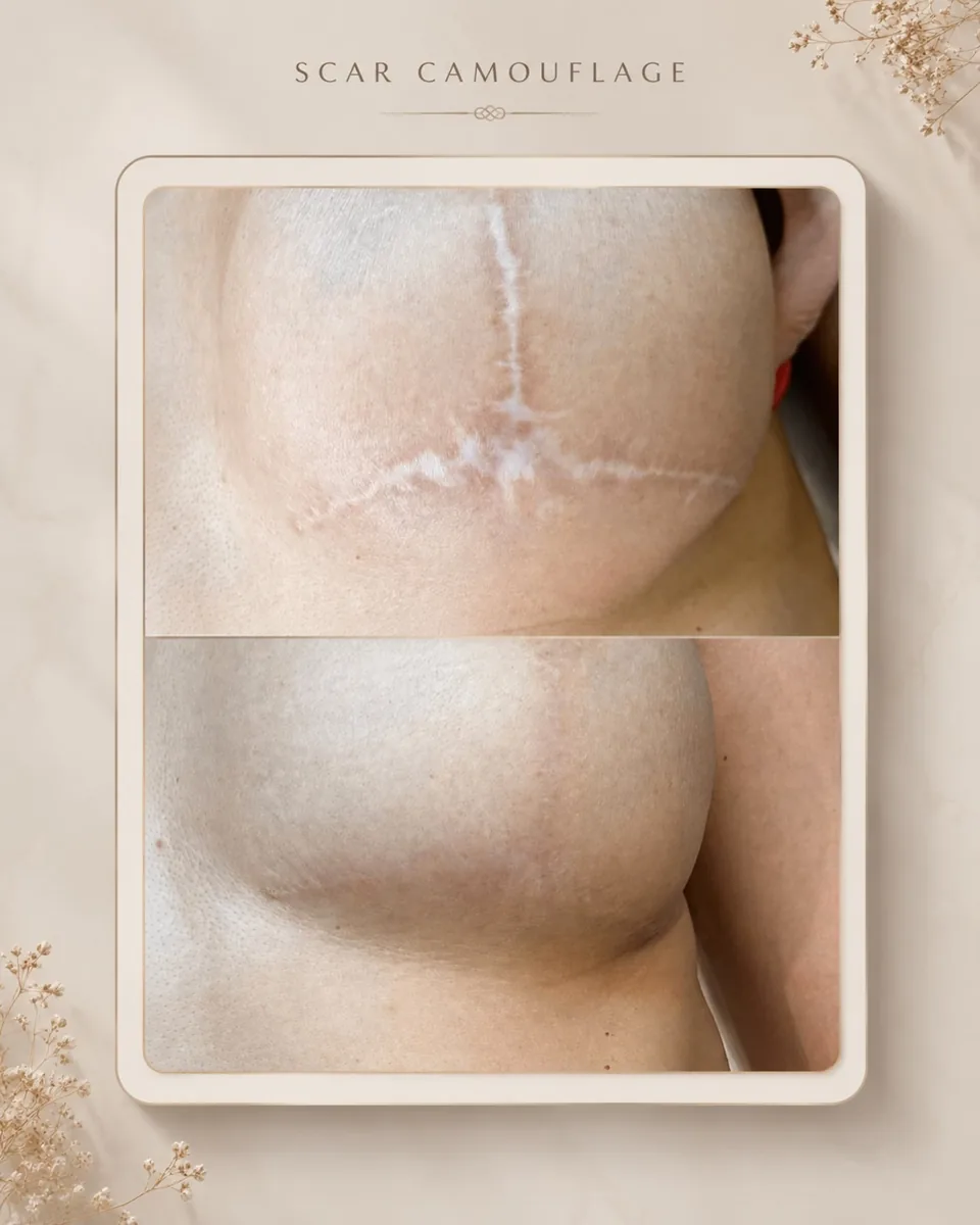Scar camouflage result
